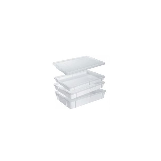 Cassetta rettangolare per alimenti (per pizze) - 60x40x11